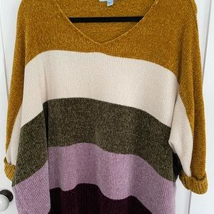 She + Sky Multicolor one size 3/4 Sleeve … oversized sweater
